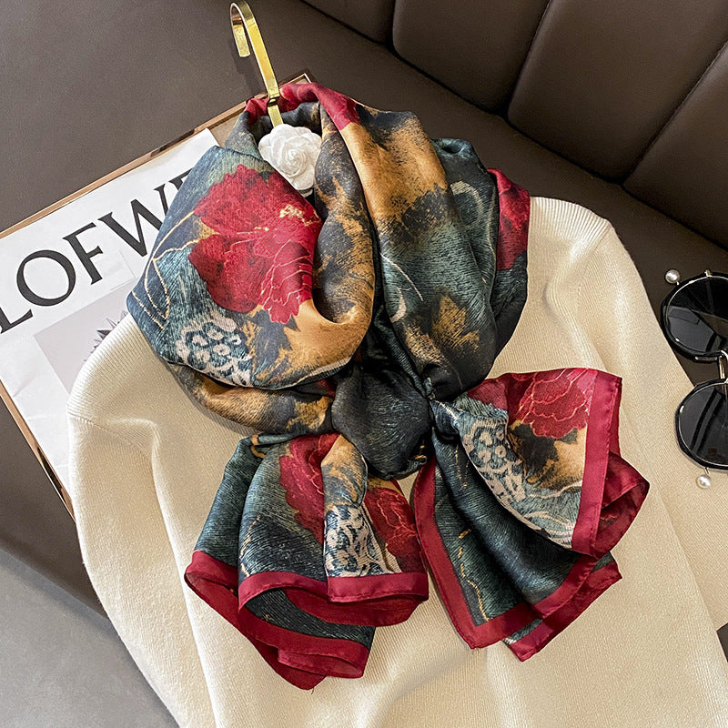 Flower Lightweight Silk Scarves