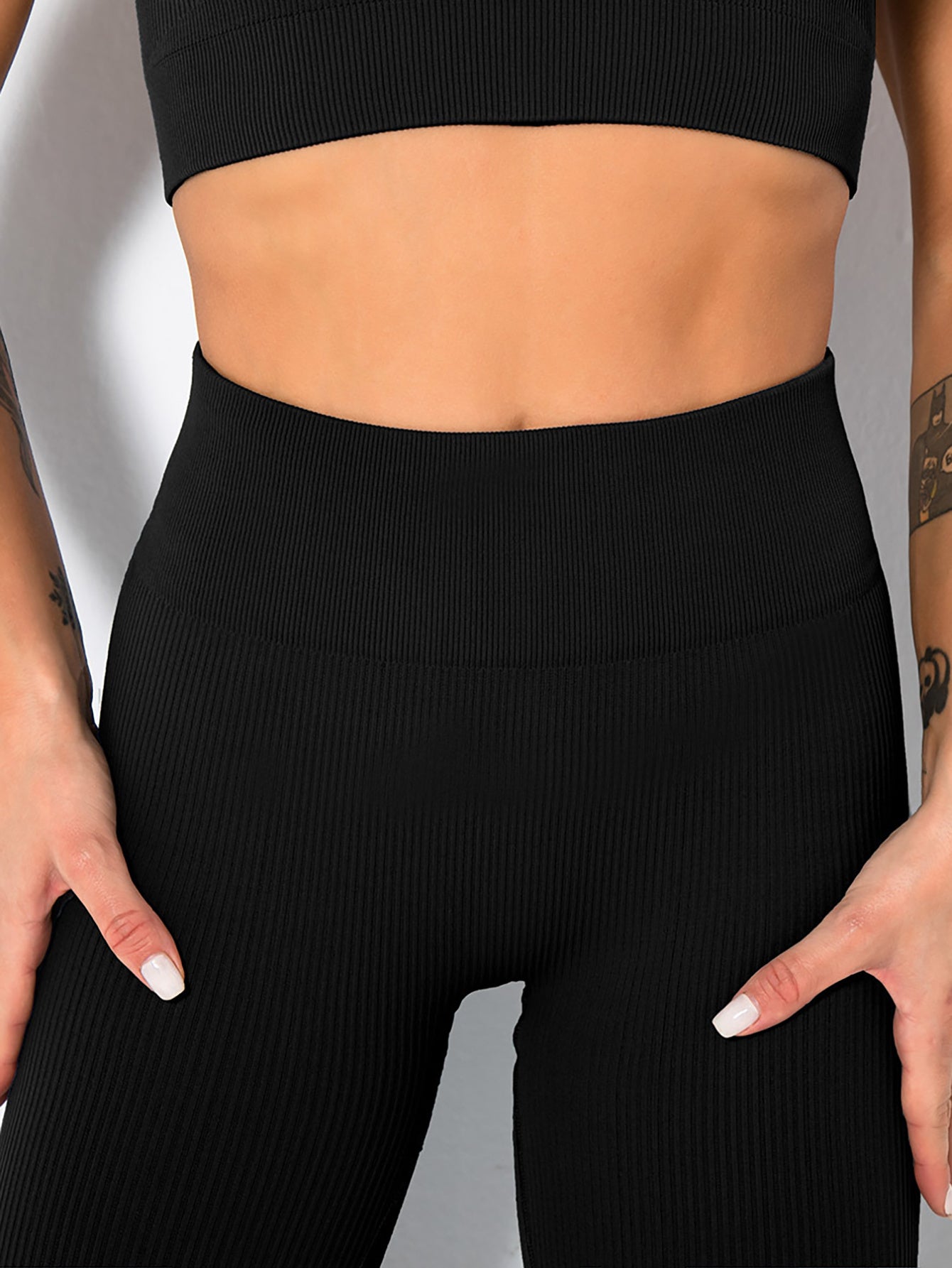 2 Pack Seamless Ribbed High Waisted Leggings/Yoga Pants
