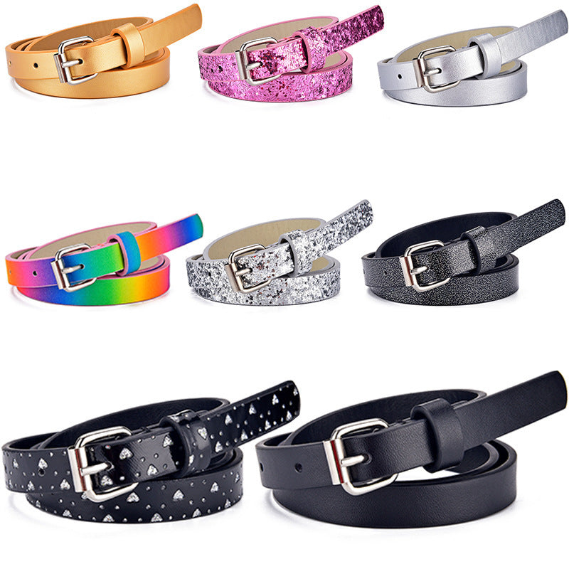 Ladies Heart Glitter Belts