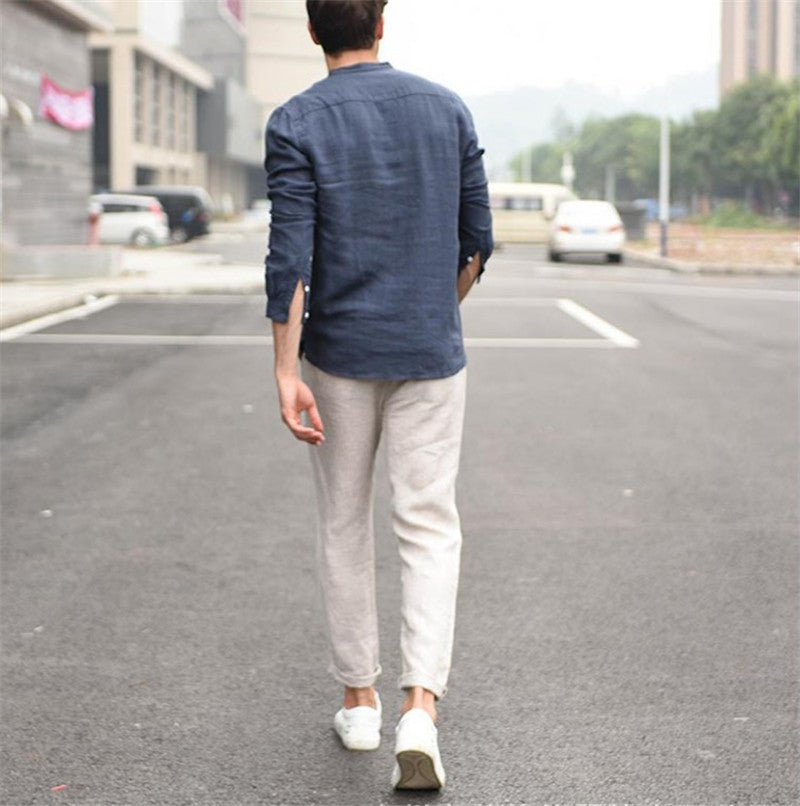 Half Button Long Sleeve Shirts