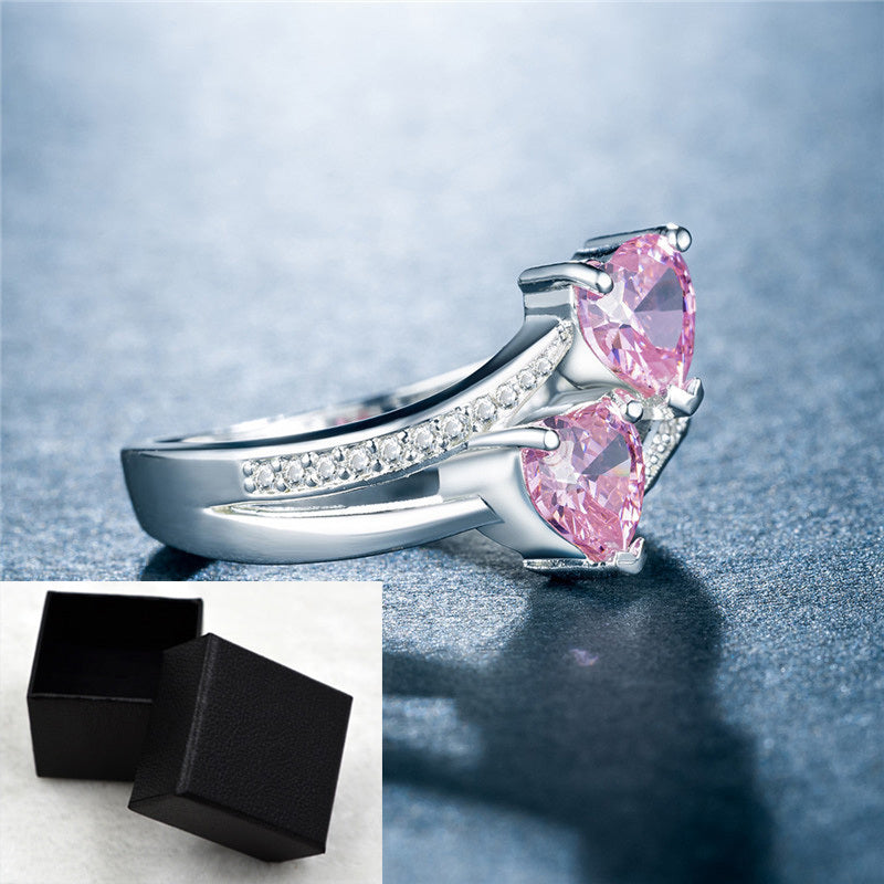 Platinum Plated Copper Zircon Rings