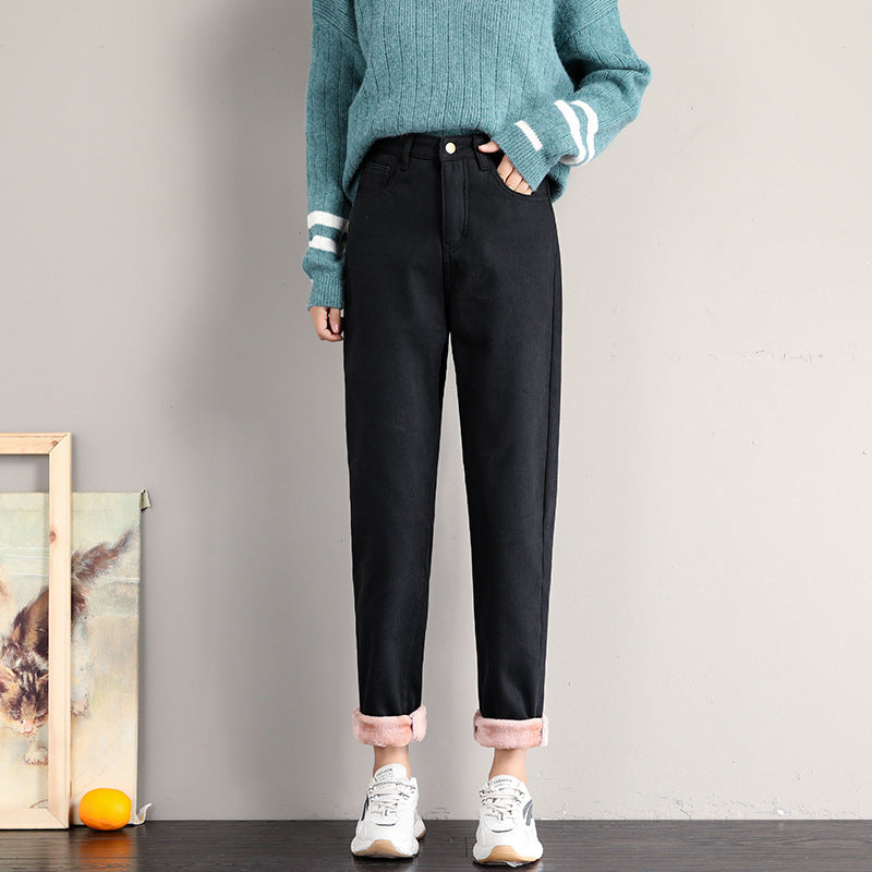 Straight High-Waist Loose Jeans