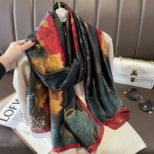 Flower Lightweight Silk Scarves