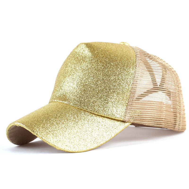Sequins Ponytail Baseball Caps