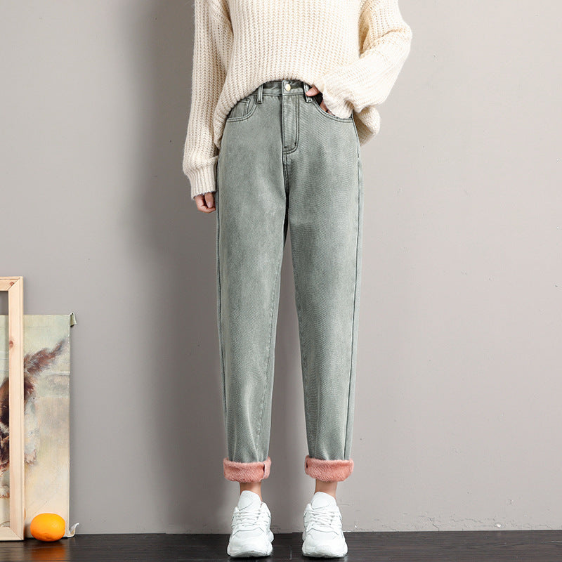 Straight High-Waist Loose Jeans