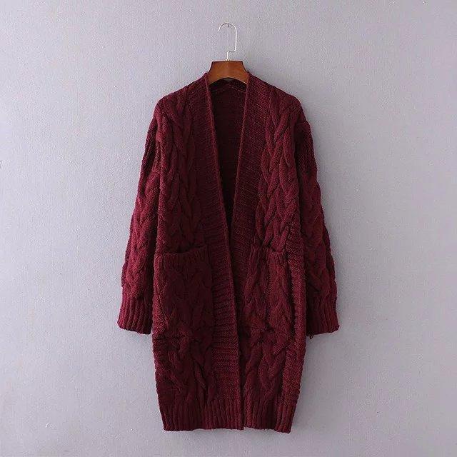 Women's Knitted Cardigans With Pockets