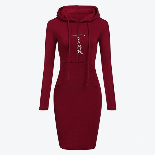 Faith Long-Sleeved Dress Hoodies