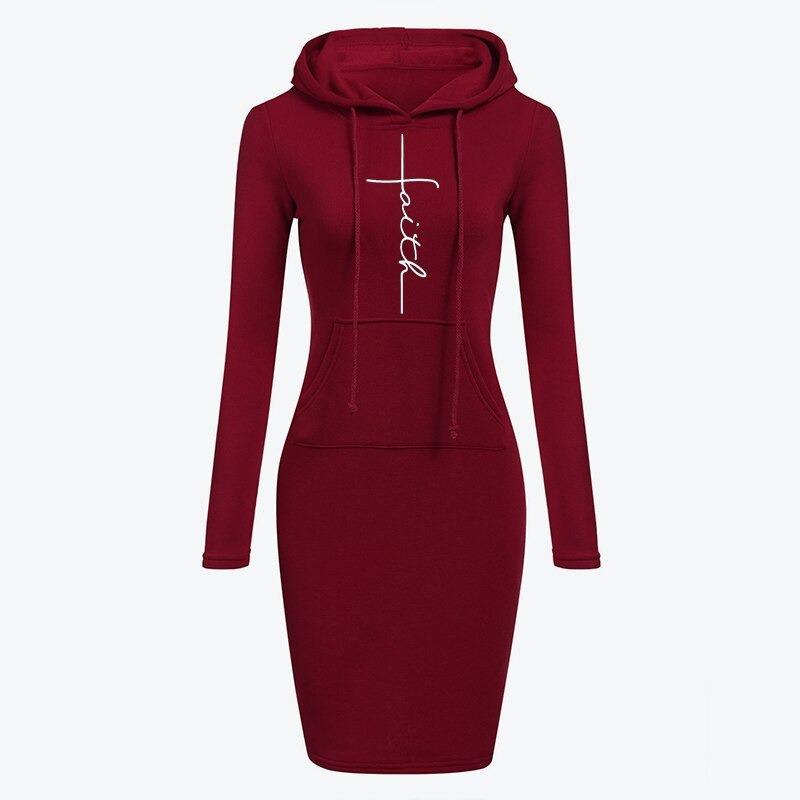 Faith Long-Sleeved Dress Hoodies