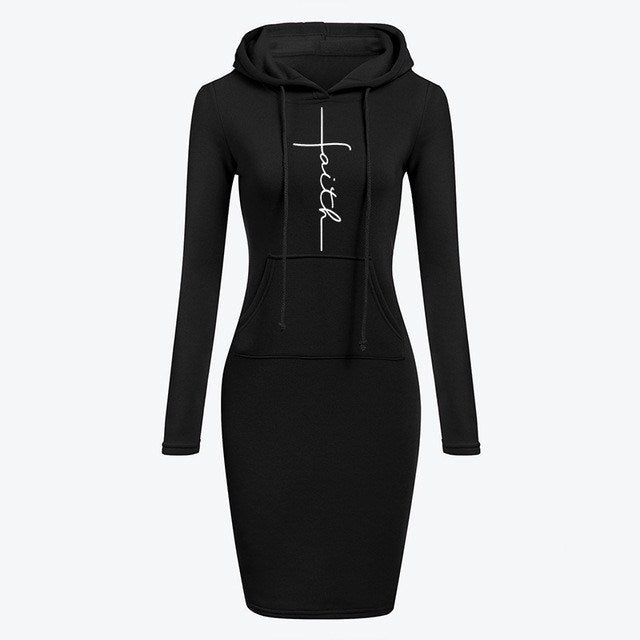 Faith Long-Sleeved Dress Hoodies