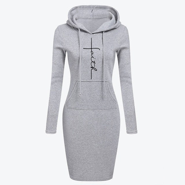Faith Long-Sleeved Dress Hoodies