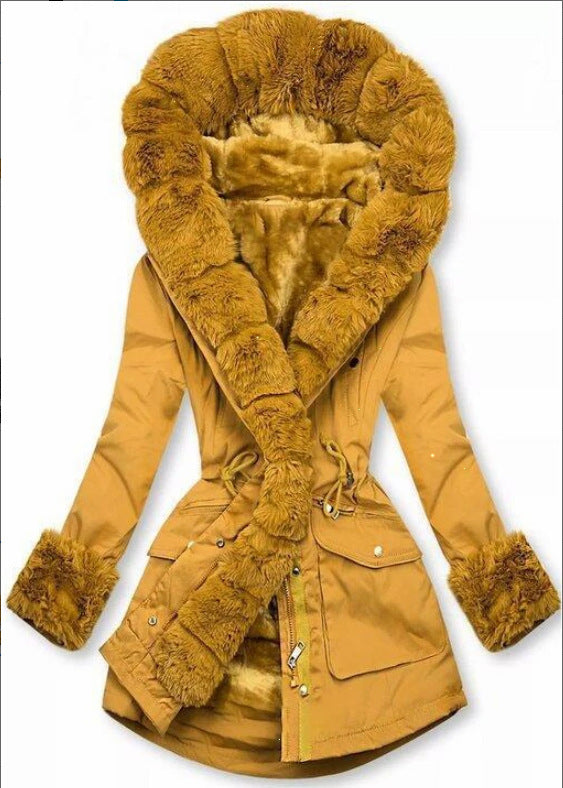Women's Thermal Fur Collar Hooded Coats