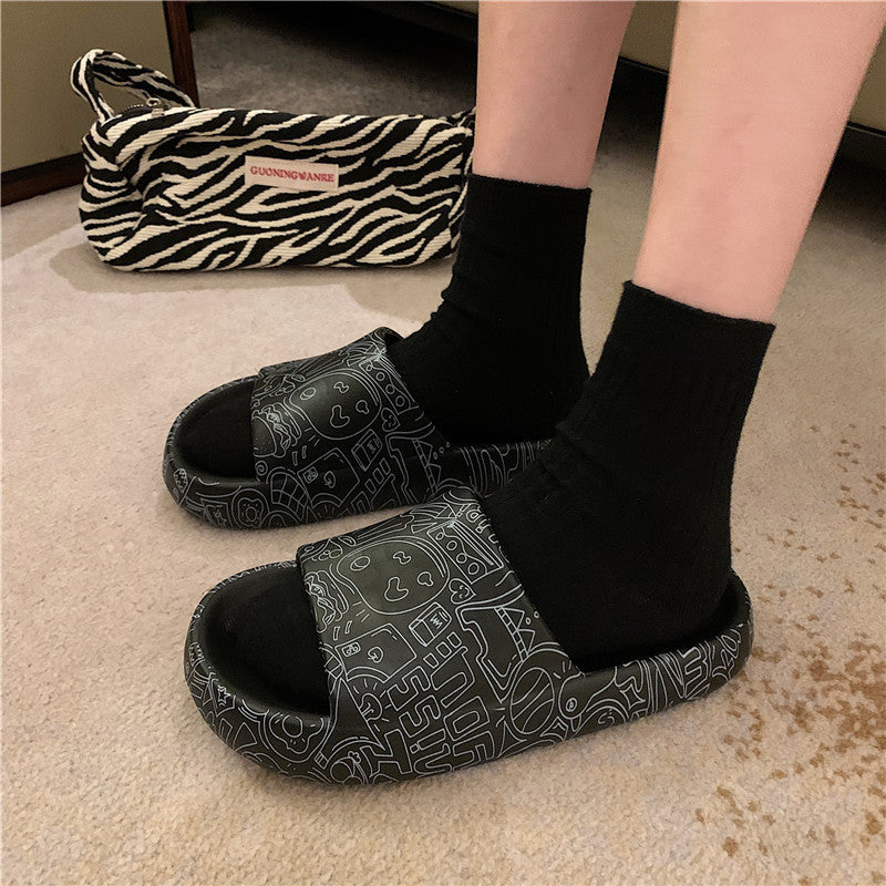 Thick Soled Non-Slip Slippers