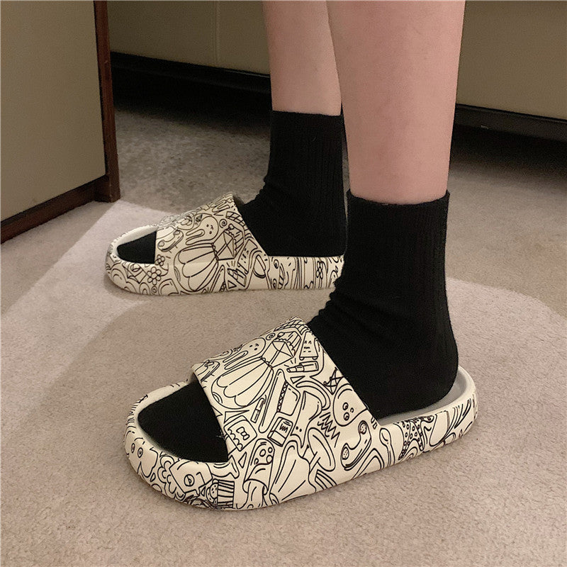 Thick Soled Non-Slip Slippers