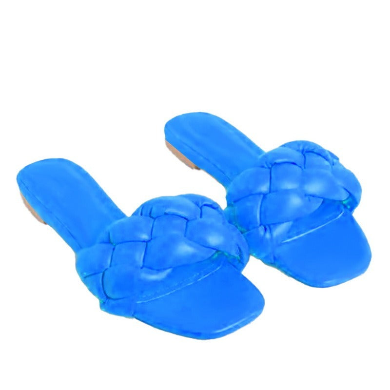 Sponge Woven Slipper Slide Sandals