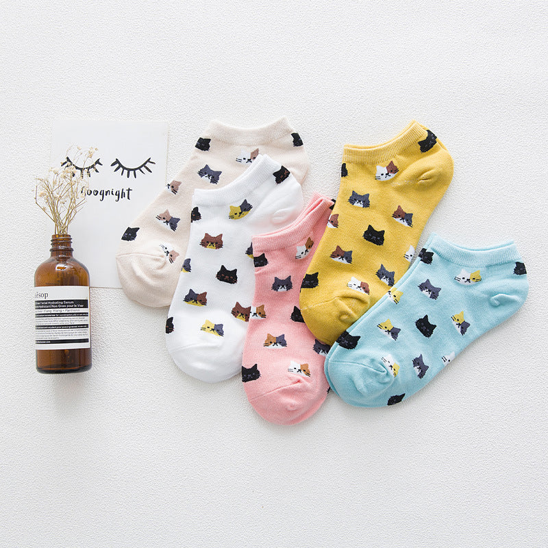 Women's Solid Color Low Cut Boat Socks