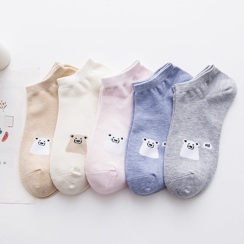 Women's Solid Color Low Cut Boat Socks