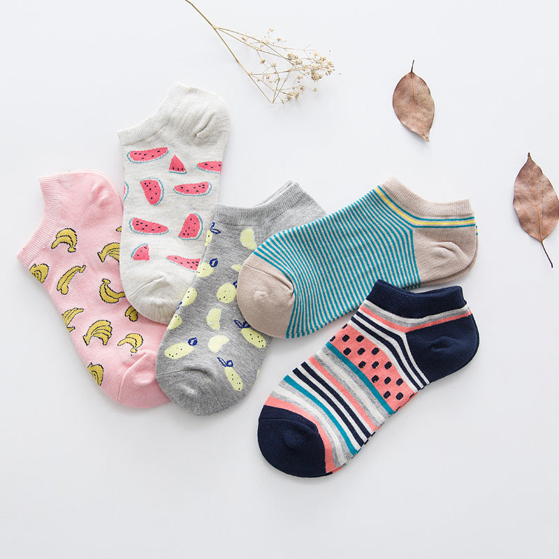 Women's Solid Color Low Cut Boat Socks