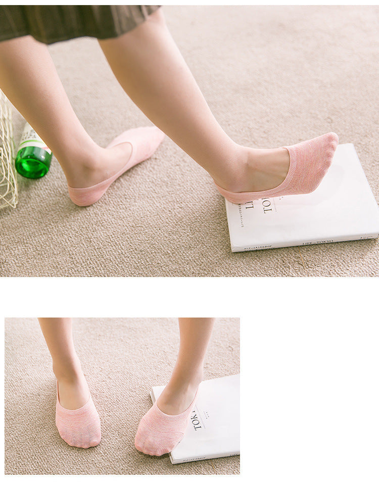 Women's Solid Color Low Cut Boat Socks