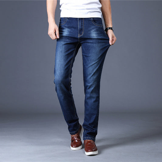 Jeans Wear Slim Straight-Leg Stretch