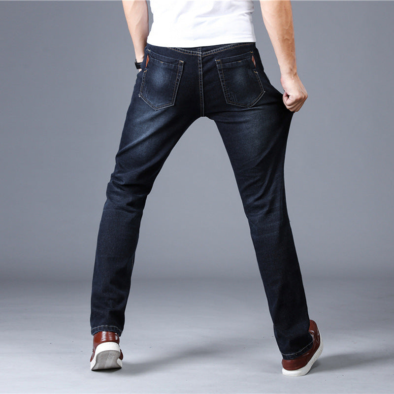Jeans Wear Slim Straight-Leg Stretch