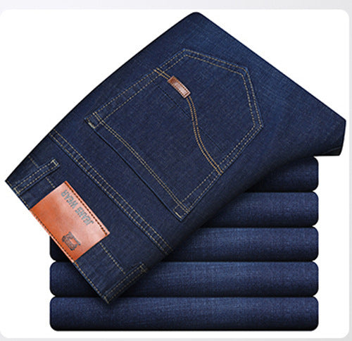 Jeans Wear Slim Straight-Leg Stretch