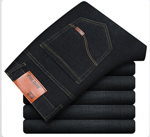 Jeans Wear Slim Straight-Leg Stretch