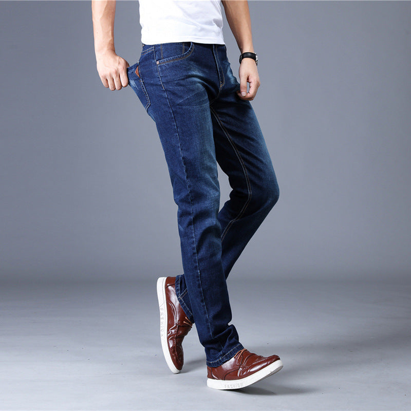 Jeans Wear Slim Straight-Leg Stretch