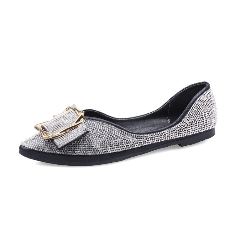 Crystal Pointed Ballet Flats