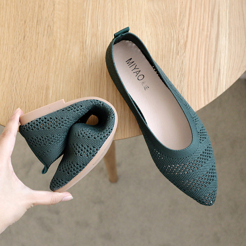 Pointed Slip On Ballet Flats