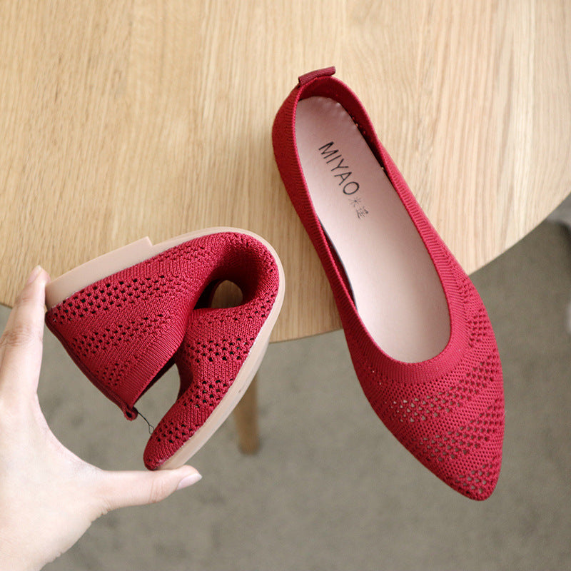 Pointed Slip On Ballet Flats