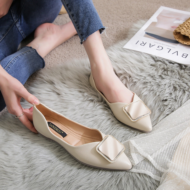 Hollow Pointed Ballet Flats