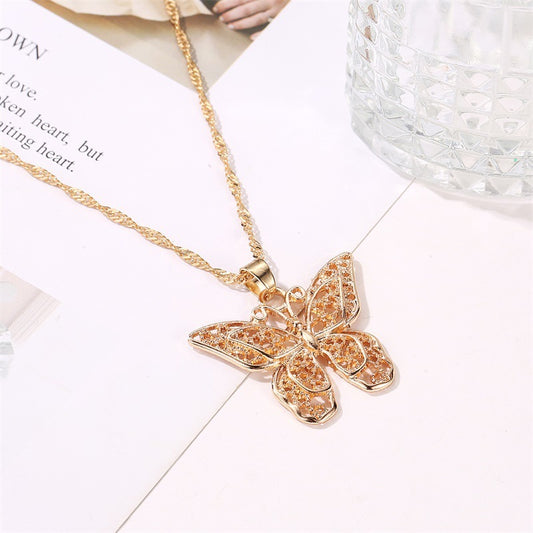 Butterfly Statement Pendant Necklaces