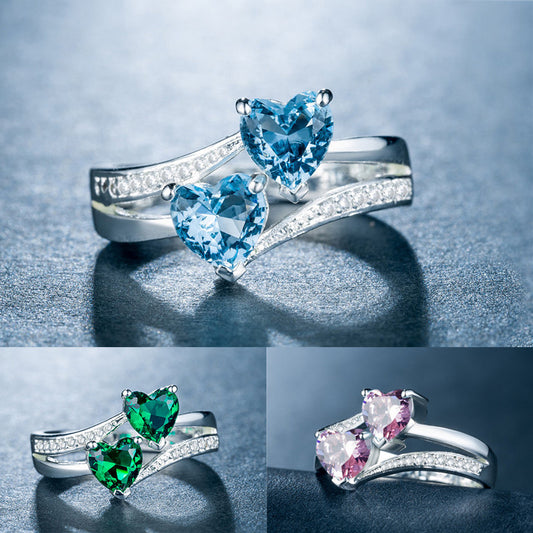 Platinum Plated Copper Zircon Rings