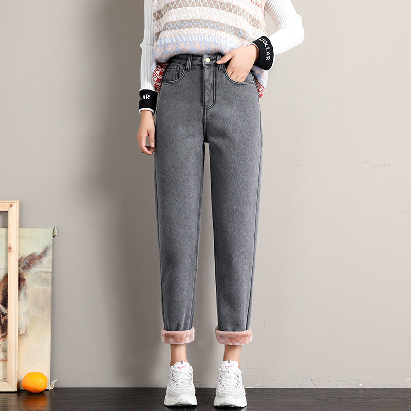 Straight High-Waist Loose Jeans