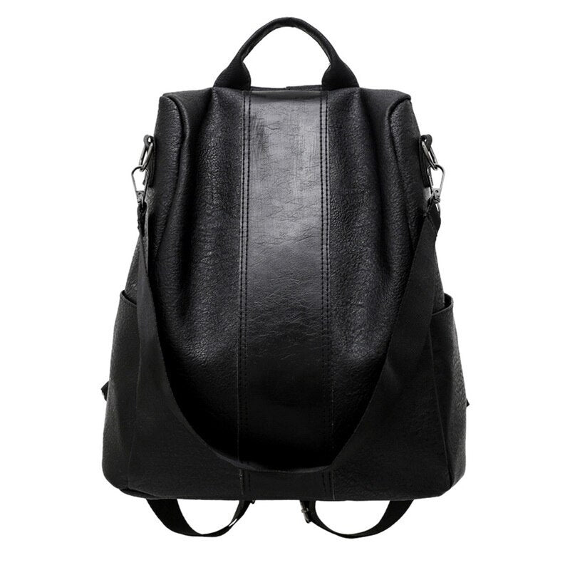 PU Leather Waterproof Anti Theft Backpacks