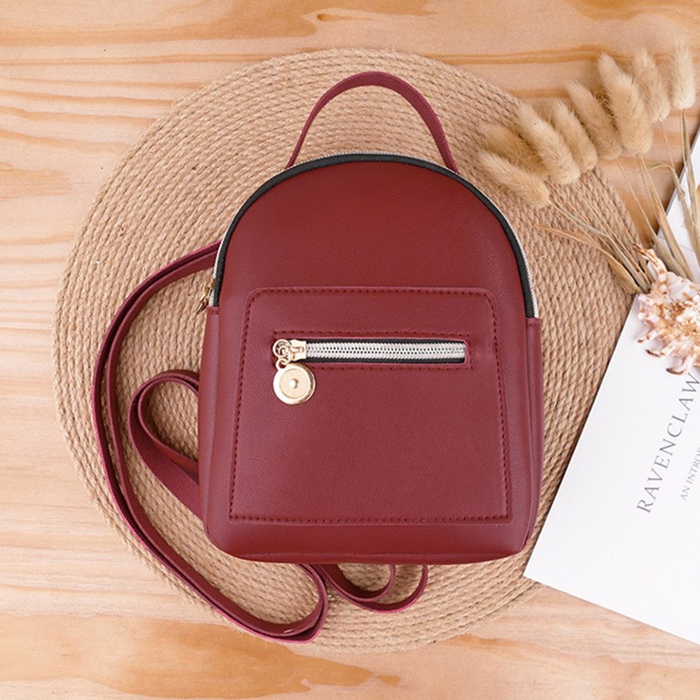 PU Leather Waterproof Anti Theft Backpacks