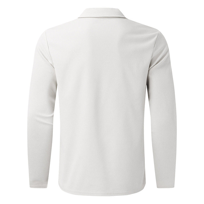 Waffle Style Zipped Lapel Track Tops