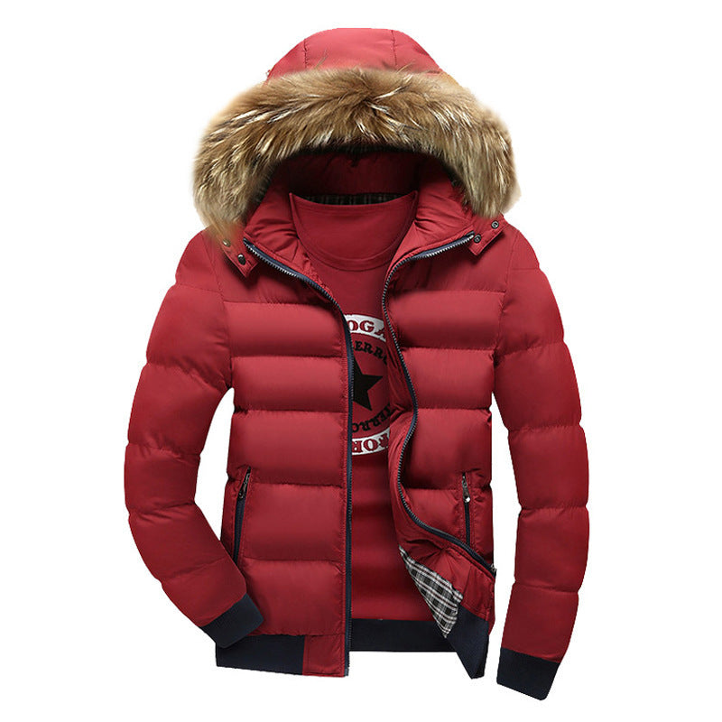 Cotton Hooded Fur Collar Coats