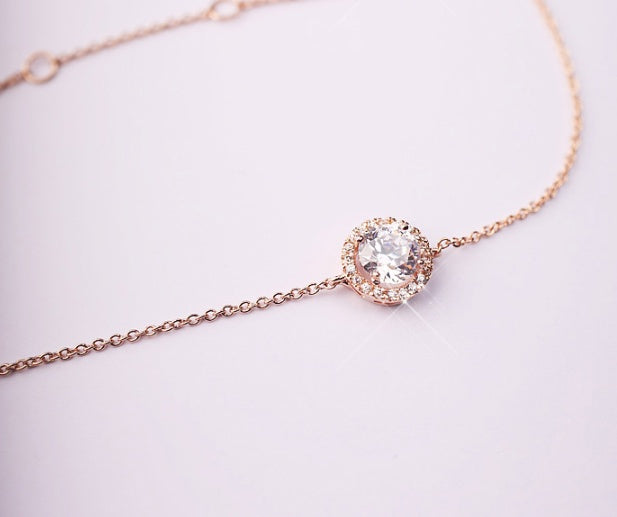 Round Crystal Anklet