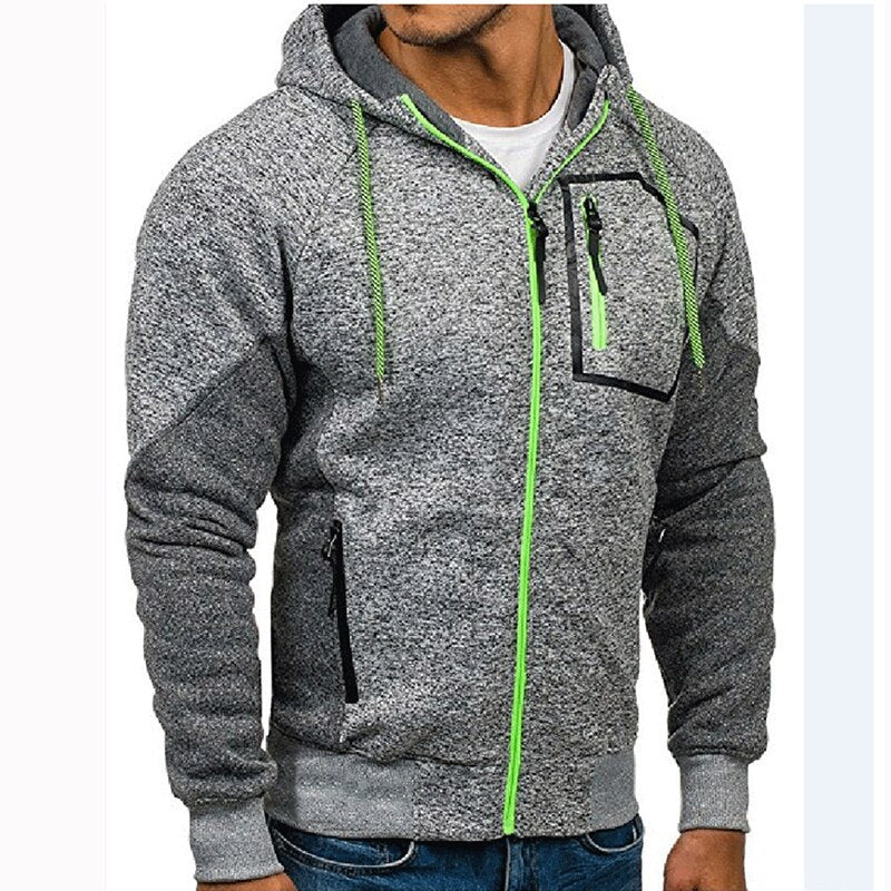 Paneling Long Sleeve Hoodie Jacket