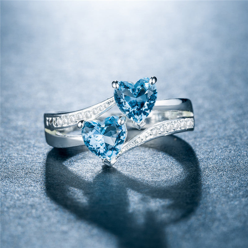 Platinum Plated Copper Zircon Rings