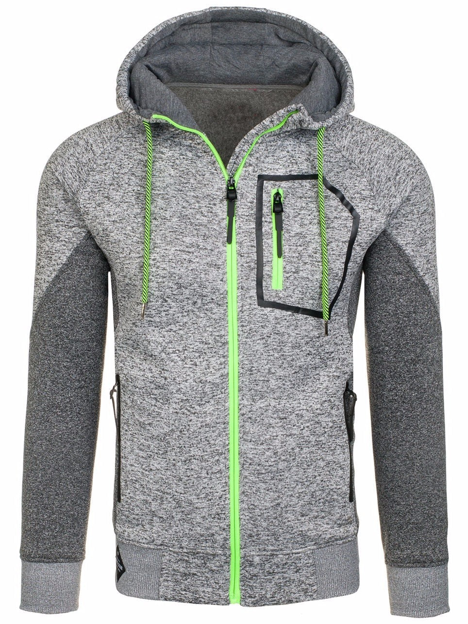 Paneling Long Sleeve Hoodie Jacket