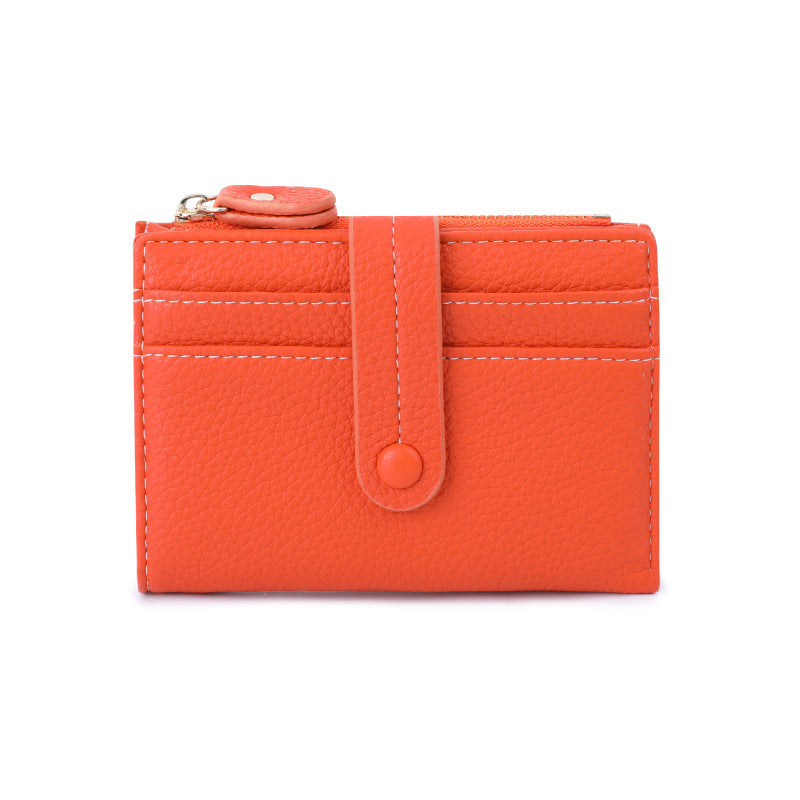 Leather Plaid Solid Card Holder Purses