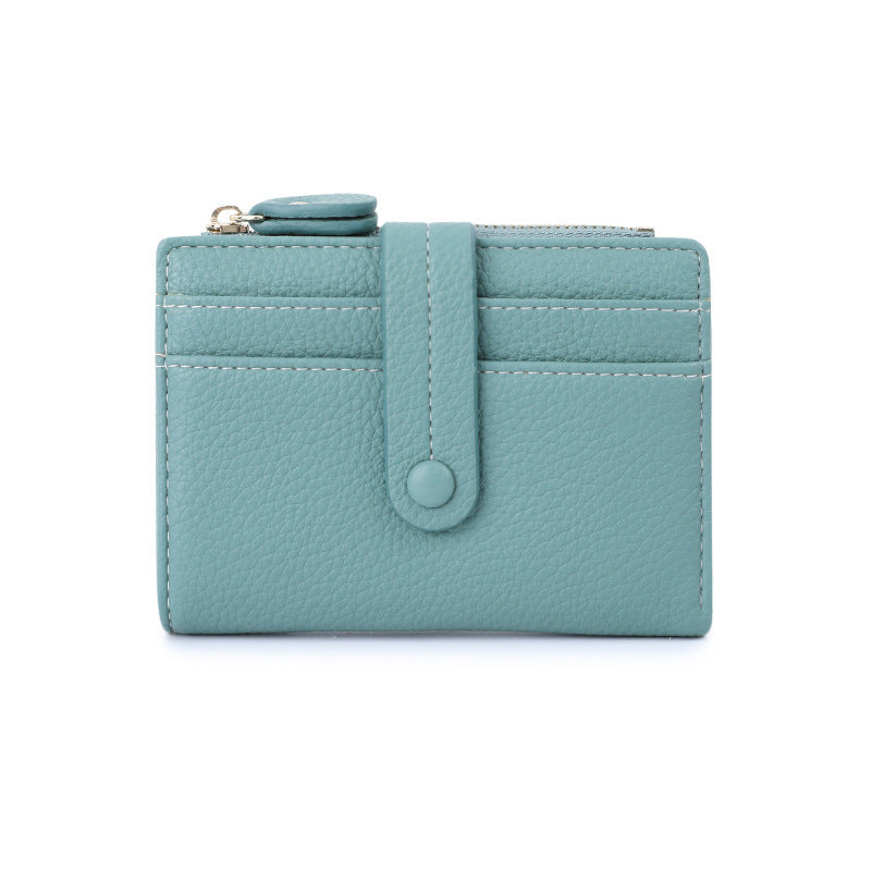 Leather Plaid Solid Card Holder Purses
