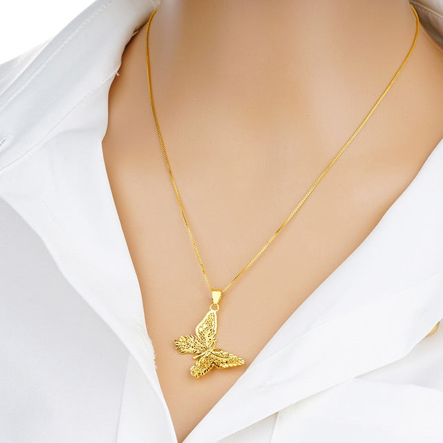 Butterfly Pendant Necklaces