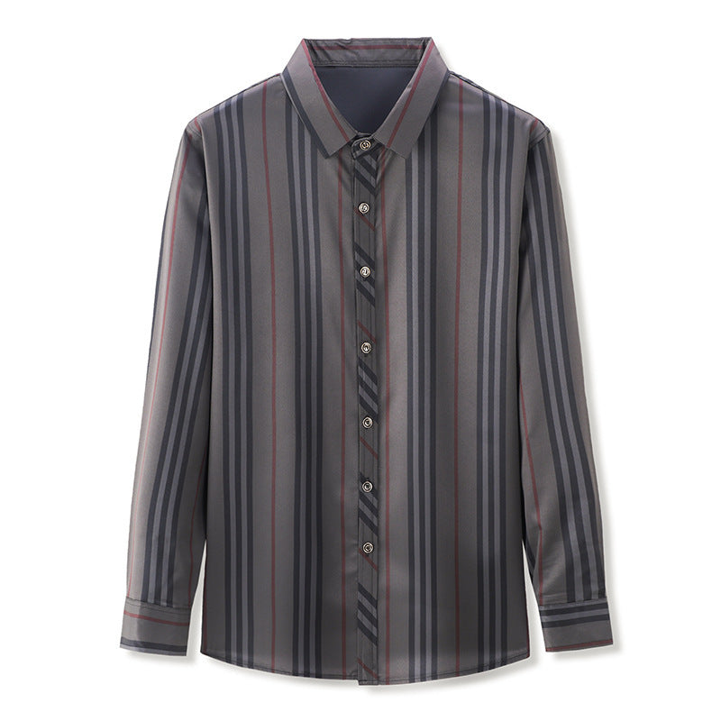 Business Striped Long Sleeve Shirts