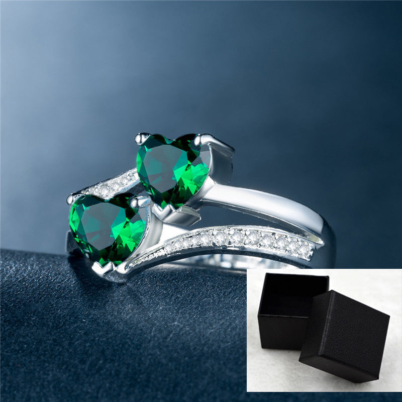 Platinum Plated Copper Zircon Rings