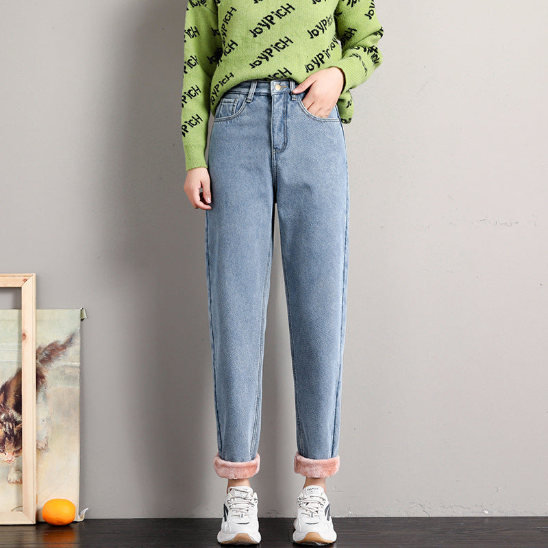 Straight High-Waist Loose Jeans