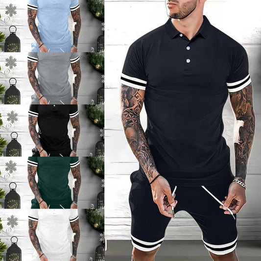 Polo Shirt & Shorts Set Summer Tracksuit