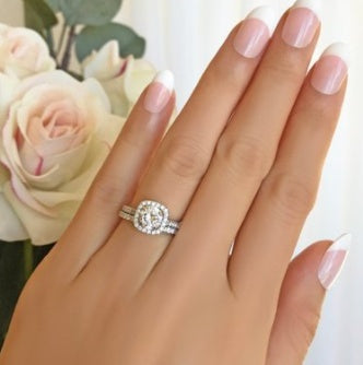 Ladies Inlaid Diamond Rings